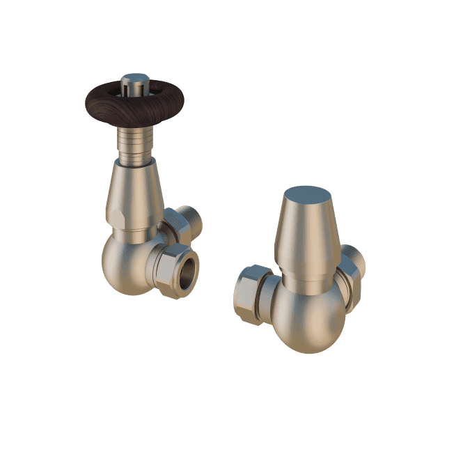 Eastbrook  Corner Traditional TRV & Lockshield 15mm Satin Nickel   54.0011