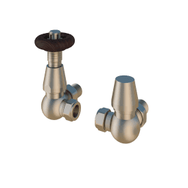 Eastbrook Corner Traditional TRV & Lockshield 15mm Satin Nickel   54.0011