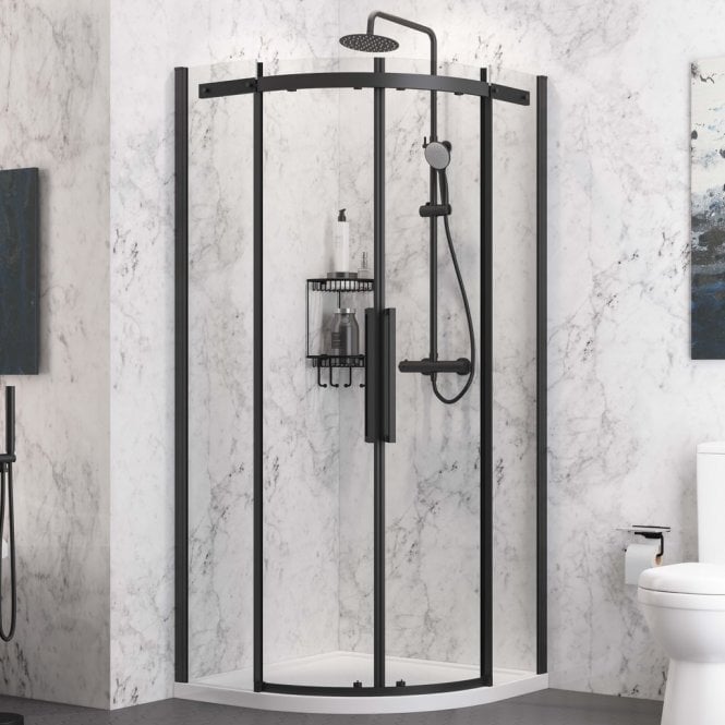 Eastbrook  Corniche 1000mm x 1000mm x 2000mm Quadrant Matt Black   49.3211