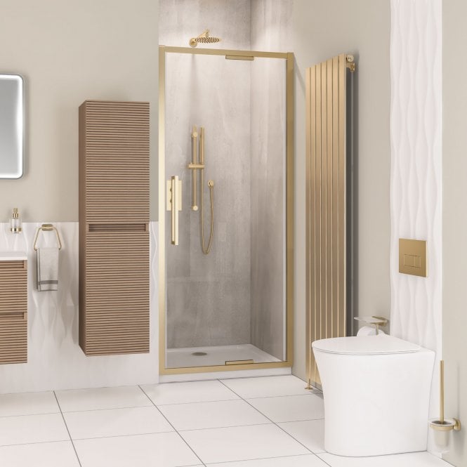 Eastbrook  Corniche 2000 8mm 760mm Infold Door Brushed Brass   49.7033