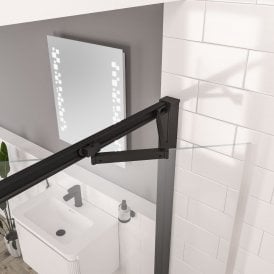 Eastbrook Corniche 2000 8mm 800mm Infold Door Matt Black   49.7029