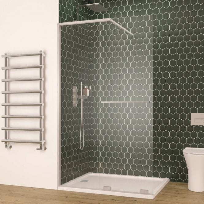Eastbrook  Corniche 2000 8mm Soft Close Walk In 1200mm Slider Left Hand Chrome   49.7004
