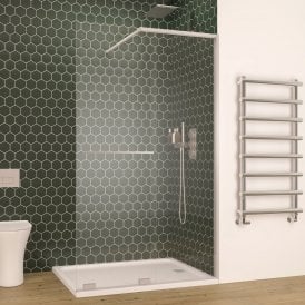 Eastbrook Corniche 2000 8mm Soft Close Walk In 1400mm Slider Right Hand Chrome   49.7008