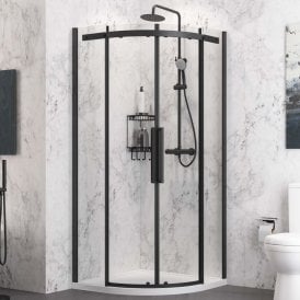 Eastbrook Corniche 800mm x 800mm x 2000mm Quadrant Matt Black   49.3208