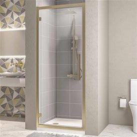 Eastbrook Corniche 8mm Framed Hinged Door 2000mm x 800mm Brushed Brass   49.3114