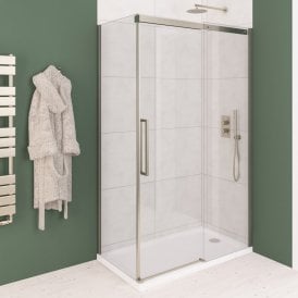 Eastbrook Corniche 8mm Semi-Frameless Sliding Door 2000mm x 1000mm Brushed Brass   49.6025