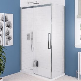 Eastbrook Corniche 8mm Semi-Frameless Sliding Door 2000mm x 1400mm Chrome   49.6004