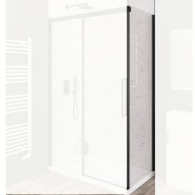 Eastbrook Corniche 8mm Side Panel 2000mm x 1000mm Matt Black   49.6024