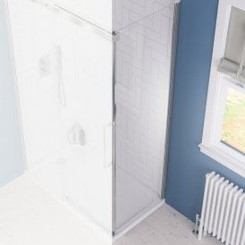 Eastbrook Corniche 8mm Side Panel 2000mm x 760mm Chrome   49.6008