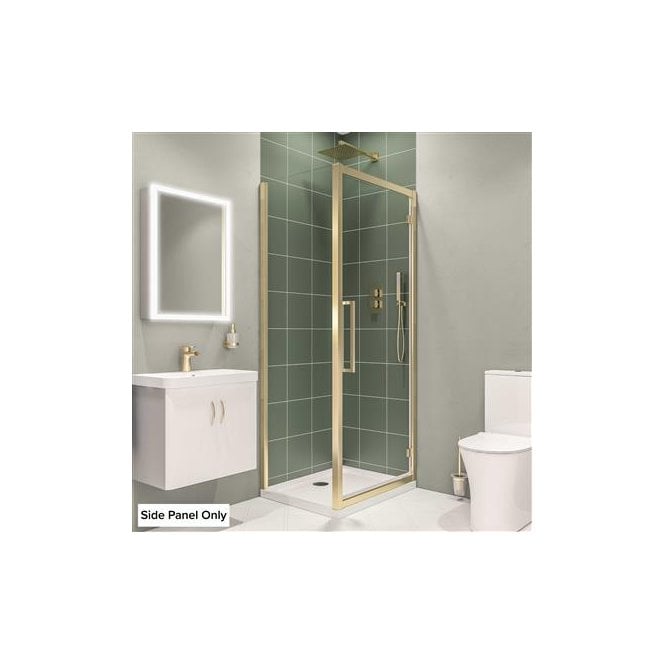 Eastbrook  Corniche 8mm Side Panel 2000mm x 800mm Brushed Brass   49.3131