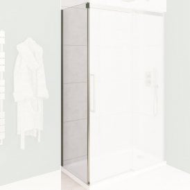 Eastbrook Corniche 8mm Side Panel 2000mm x 800mm Brushed Brass   49.6034