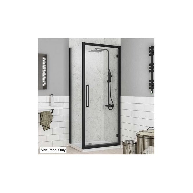 Eastbrook  Corniche 8mm Side Panel 2000mm x 900mm Matt Black   49.3126