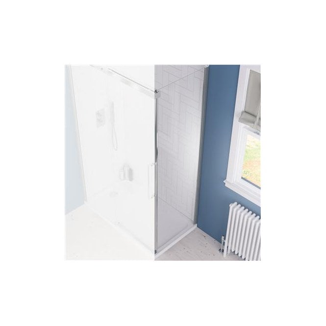 Eastbrook  Corniche 8mm Side Panel 2000mm x700mm Chrome   49.6007