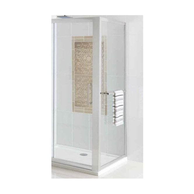 Eastbrook  Corniche Easy Clean 1000mm Side Panel With Towel Rail Silver   69.0105