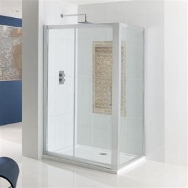Eastbrook Corniche Easy Clean 1400mm Sliding Door Silver   69.0078