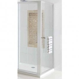 Eastbrook Corniche Easy Clean 760mm Side Panel With Towel Rail Silver   69.0102