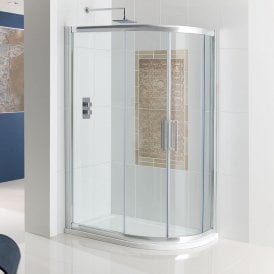 Eastbrook Corniche Easy Clean Offset Quadrant 1200mm x 800mm Silver   69.0067