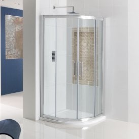 Eastbrook Corniche Easy Clean Quadrant 800mm Silver   69.0059