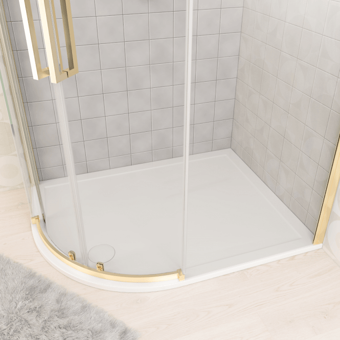 Eastbrook  Corsair 1100mm x 800mm Offset Quadrant Left Hand 28mm Shower Tray White   159.1301