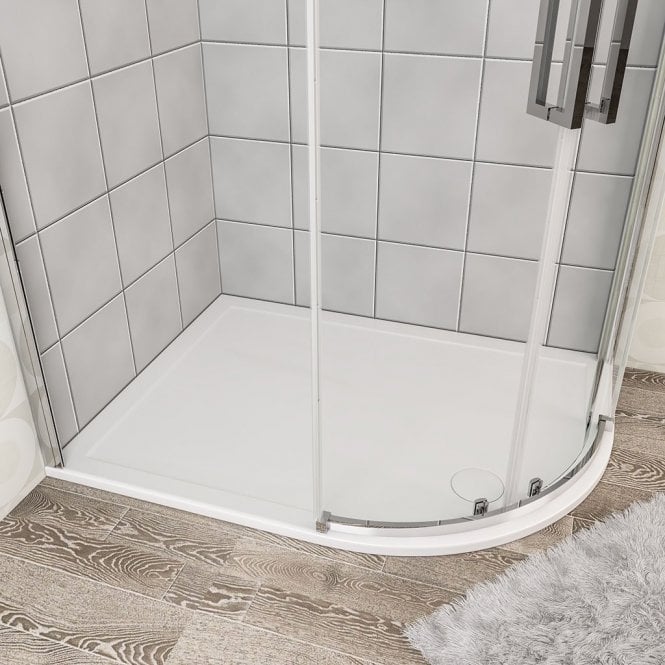 Eastbrook  Corsair 1100mm x 800mm Offset Quadrant Right Hand 28mm Shower Tray White   159.1302