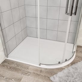 Eastbrook Corsair 1100mm x 800mm Offset Quadrant Right Hand 28mm Shower Tray White   159.1302
