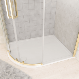 Eastbrook Corsair 1200mm x 800mm Offset Quadrant Left Hand 28mm Shower Tray White   159.1303