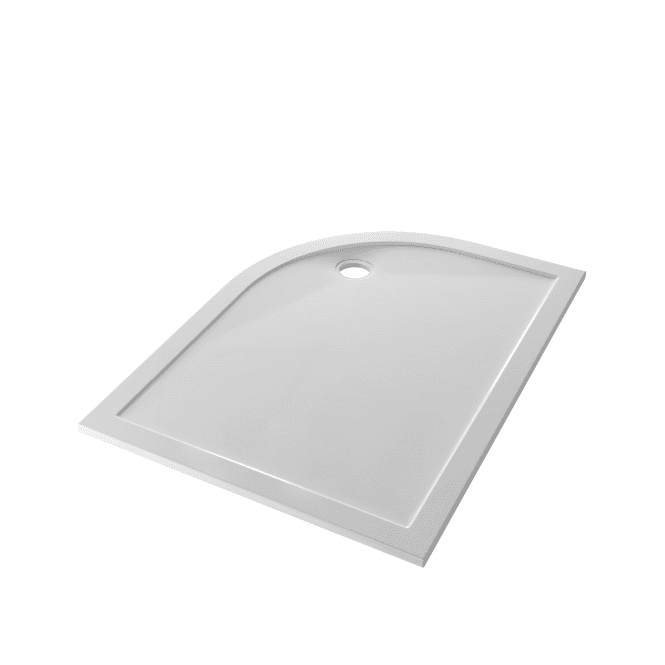 Eastbrook  Corsair Anti Slip 1100mm x 800mm Offset Quadrant Left Hand 28mm Shower Tray White   159.2301