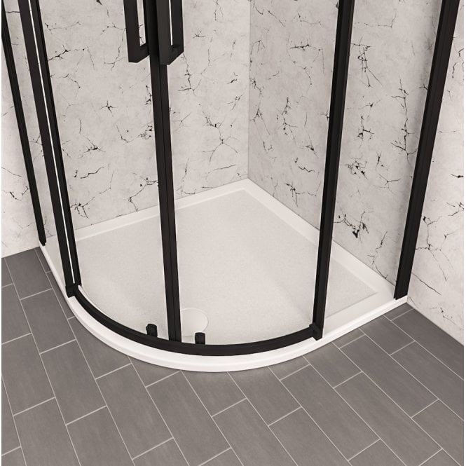 Eastbrook  Corsair Anti Slip 800mm Quadrant 28mm Shower Tray White   159.2201