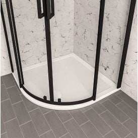 Eastbrook Corsair Anti Slip 800mm Quadrant 28mm Shower Tray White   159.2201