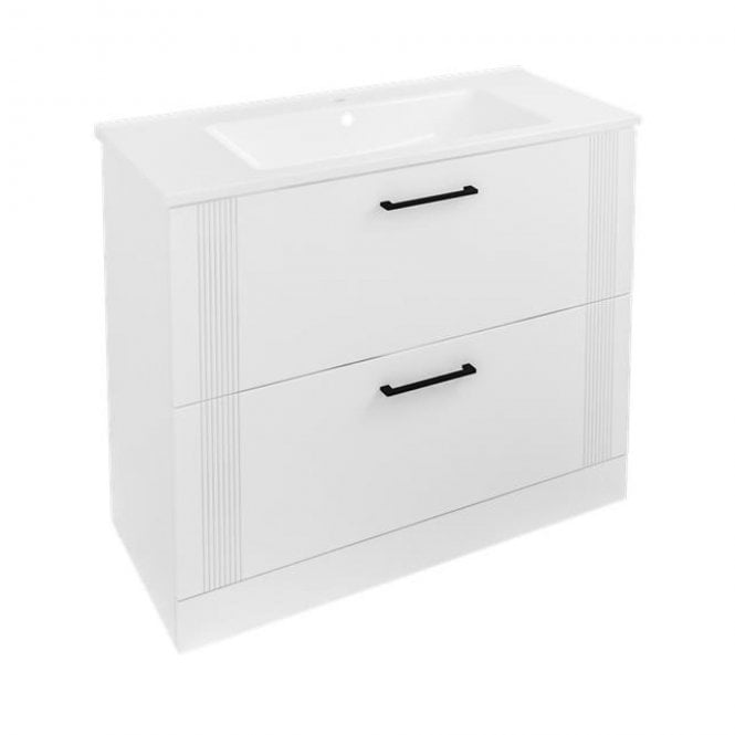 Eastbrook  Cranham 100cm Floorstanding Vanity Unit Matt White   77.0009