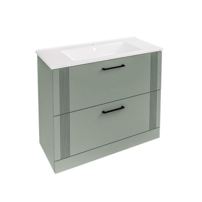 Eastbrook  Cranham 100cm Floorstanding Vanity Unit Sage Green   77.0013