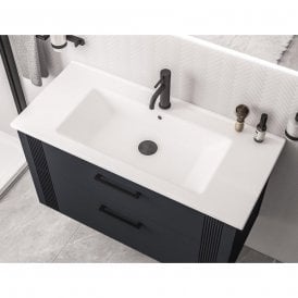 Eastbrook Cranham 100cm Wall Hung Vanity Unit Matt Anthracite 77.0016