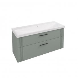 Eastbrook Cranham 120cm Wall Hung Vanity Unit Sage Green 77.0022