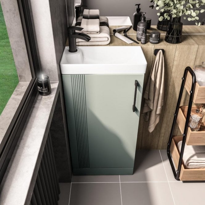 Eastbrook  Cranham 40cm Cloakroom Washbasin Unit Sage Green 77.0028