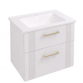 Eastbrook Cranham 60cm Wall Hung Vanity Unit Matt White   77.0001