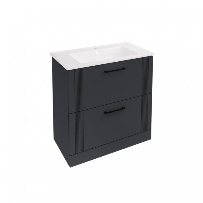Eastbrook  Cranham 80cm Floor Standing Vanity Unit Matt Anthracite 77.0018