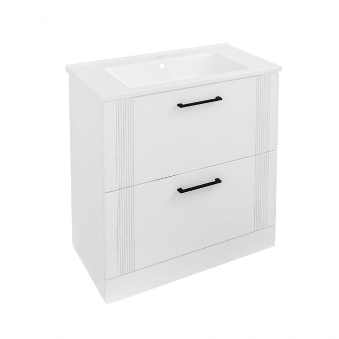Eastbrook  Cranham 80cm Floorstanding Vanity Unit Matt White   77.0008