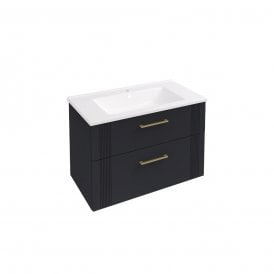 Eastbrook Cranham 80cm Wall Hung Vanity Unit Matt Anthracite 77.0015