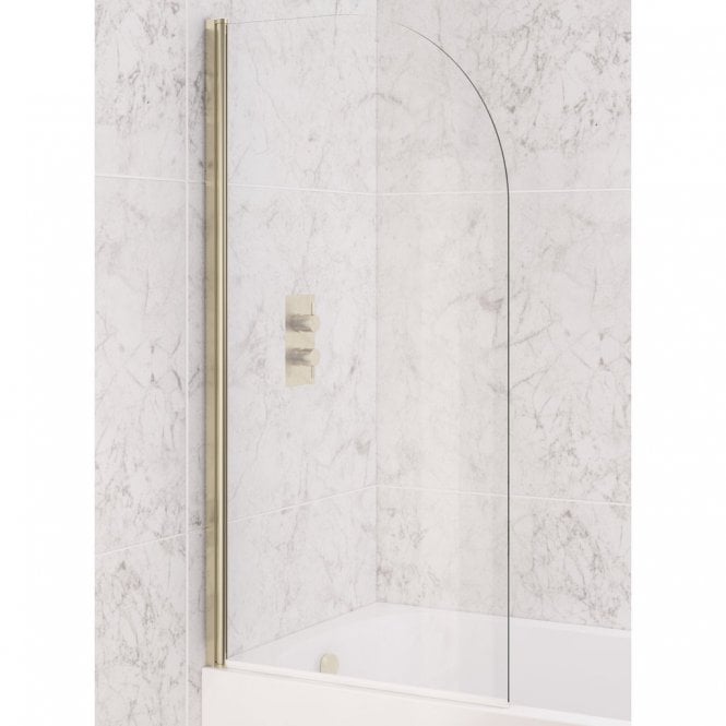 Eastbrook  Curved 6mm Bath Screen Brushed Brass   49.0111