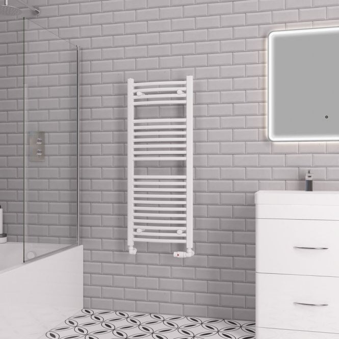 Eastbrook  Curved Biava Multirail 1118mm x 450mm White   41.0302