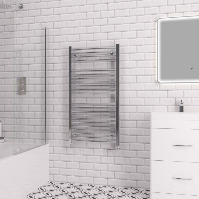 Eastbrook  Curved Biava Multirail 1118mm x 600mm Chrome   41.0293