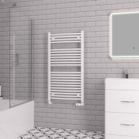 Eastbrook Curved Biava Multirail 1118mm x 600mm White   41.0303