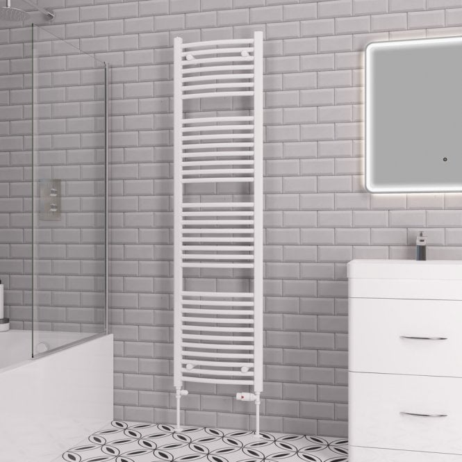 Eastbrook  Curved Biava Multirail 1720mm x 450mm White   41.0305