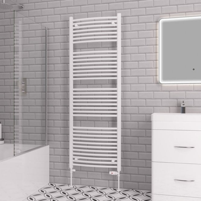 Eastbrook  Curved Biava Multirail 1720mm x 600mm White   41.0306