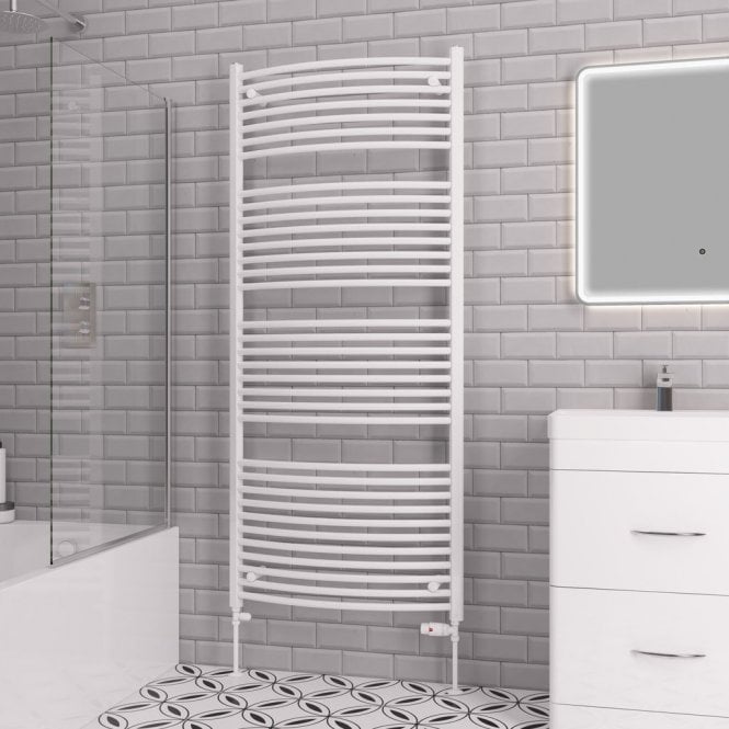 Eastbrook  Curved Biava Multirail 1720mm x 750mm White   41.0307