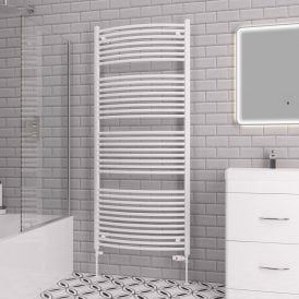 Eastbrook Curved Biava Multirail 1720mm x 750mm White   41.0307