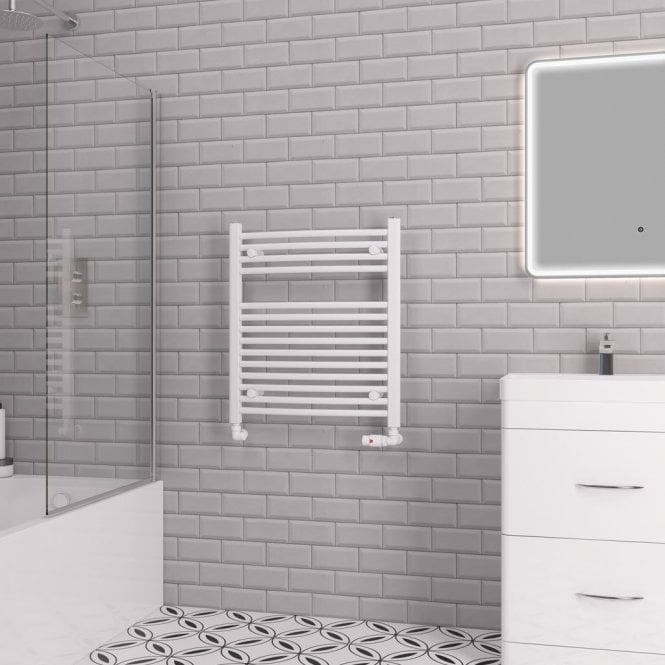 Eastbrook  Curved Biava Multirail 688mm x 600mm White   41.0300