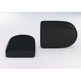 Eastbrook D Shaped Vent Cap (Pair) Black   101.0060