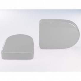Eastbrook D Shaped Vent Cap (Pair) Grey   101.0114