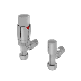 Eastbrook Darlington Angle Designer TRV With Lockshield 15mm Chrome   54.0002